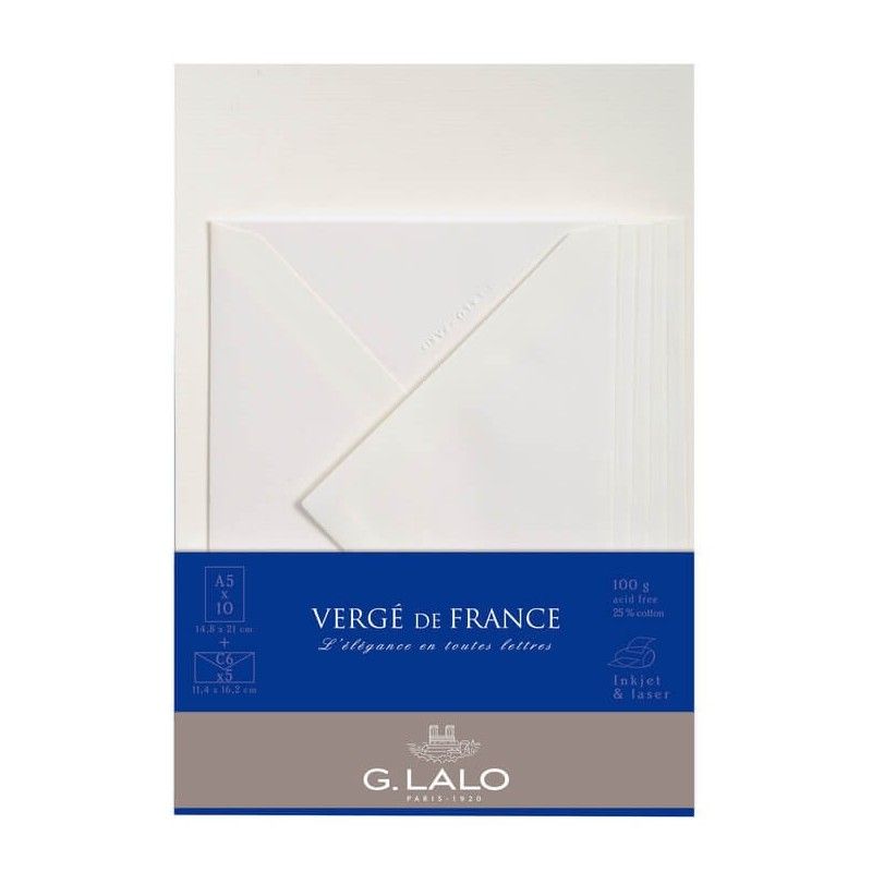 Glalo Stationery Set Vèlin Pur Coton A5